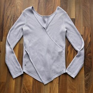 lululemon no size tag(fits like 4) Light Lavender Ribbed Wrap Sweater